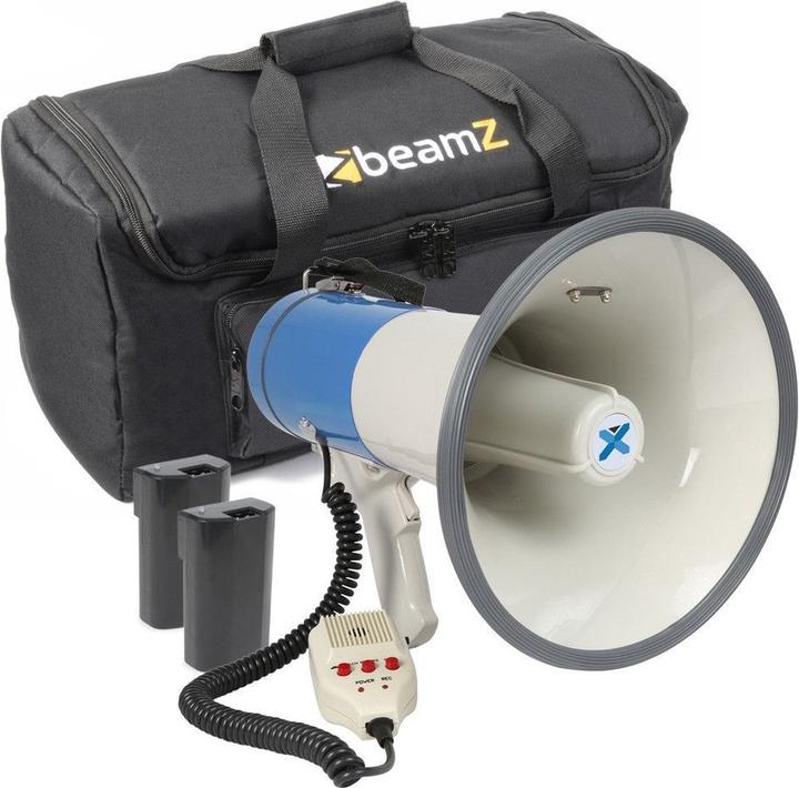 Vonyx Meg065 Megaphon 65W mit zwei Batterien und einer stabilen Tasche (Megaphon)