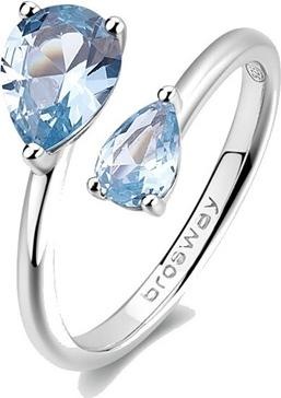 Actual product image Brosway - Cloud Light Blue Fancy Silver Open Ring FCL113 - Circuit: 50 mm