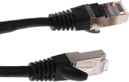 Image du produit RS PRO Câble patch Cat.5e FTP 2m noir (F/UTP, CAT5e, 2 m)