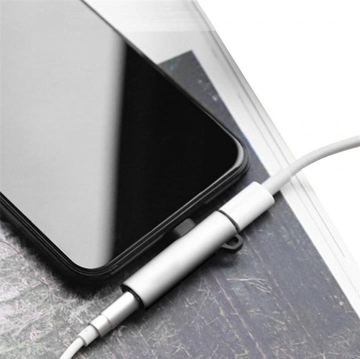 Actual product image PowerGuard Splitter for charging and listening to music (Lightning, 3.5mm jack)