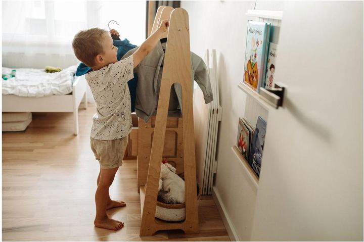 Image du produit Duck Woodworks Porte-manteau pour enfants avec tiroirs