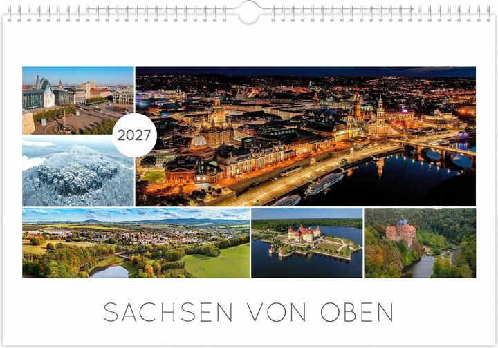 Produktbild Kalender Sachsen von oben 2027 - Luftaufnahmen