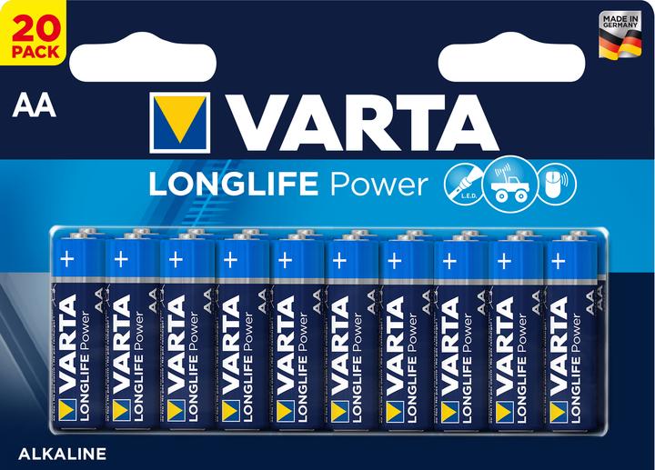Produktbild Varta Longlife Power Mignon AA LR 6 (20 Stk., Gerätespezifisch, 2960 mAh)