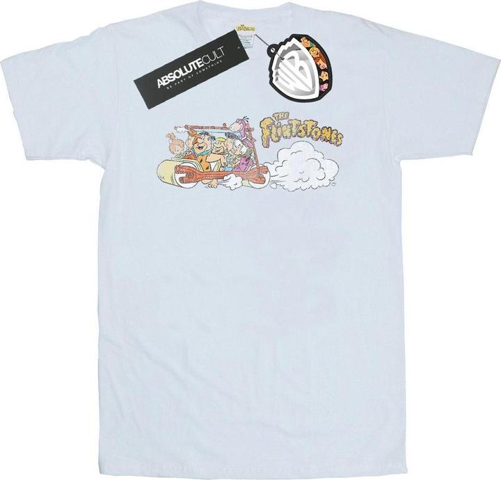 Actual product image The Flintstones Mens Family Car Distressed T-Shirt (L)