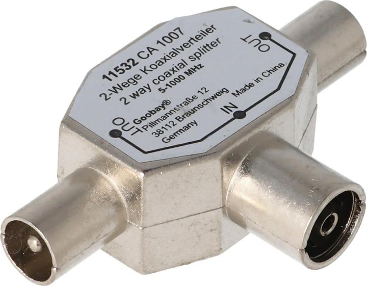 Actual product image Value Coaxial T-adapter (Antenna cable)