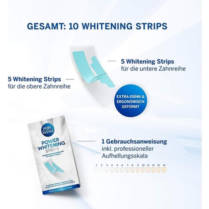 Produktbild Perl Weiss Perlweiss, Kraftaufhellungsstreifen, Whitening -Streifen, 10 Teile (Bleaching Strips)