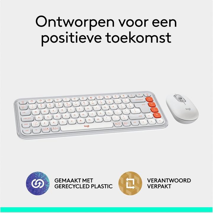 Actual product image Logitech Pop Icon Combo Mouse And Kb (US, Wireless)