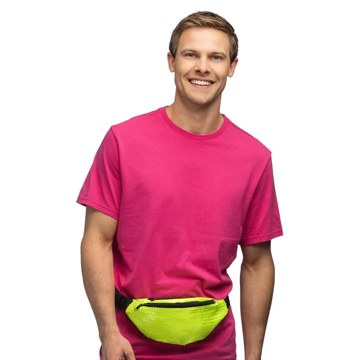 Immagine prodotto Boland Bauchtasche Gürteltasche in Neon Gelb mit Pailletten