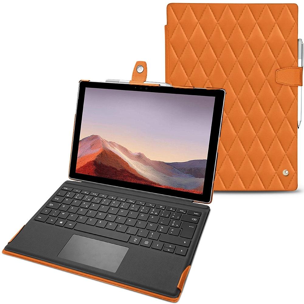 Noreve Lederschutzhülle (Microsoft Surface Pro 7), Tablet Hülle, Orange