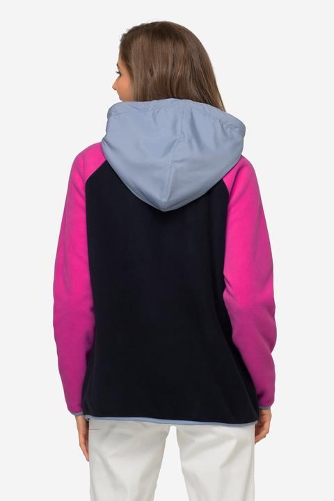 Produktbild Laurasøn Hoodie, Materialmix mit Fleece, Colorblocking, Kapuze, Langarm, OEKO-TEX (L)