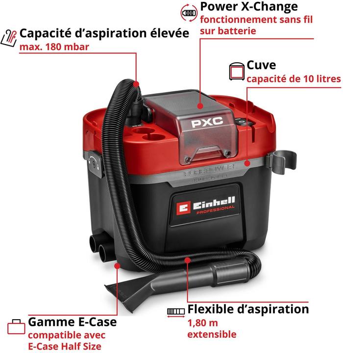 Image du produit Einhell TP-VC 18/10 Li BL L-Solo 2347155 (Aspirateur eau et poussière)
