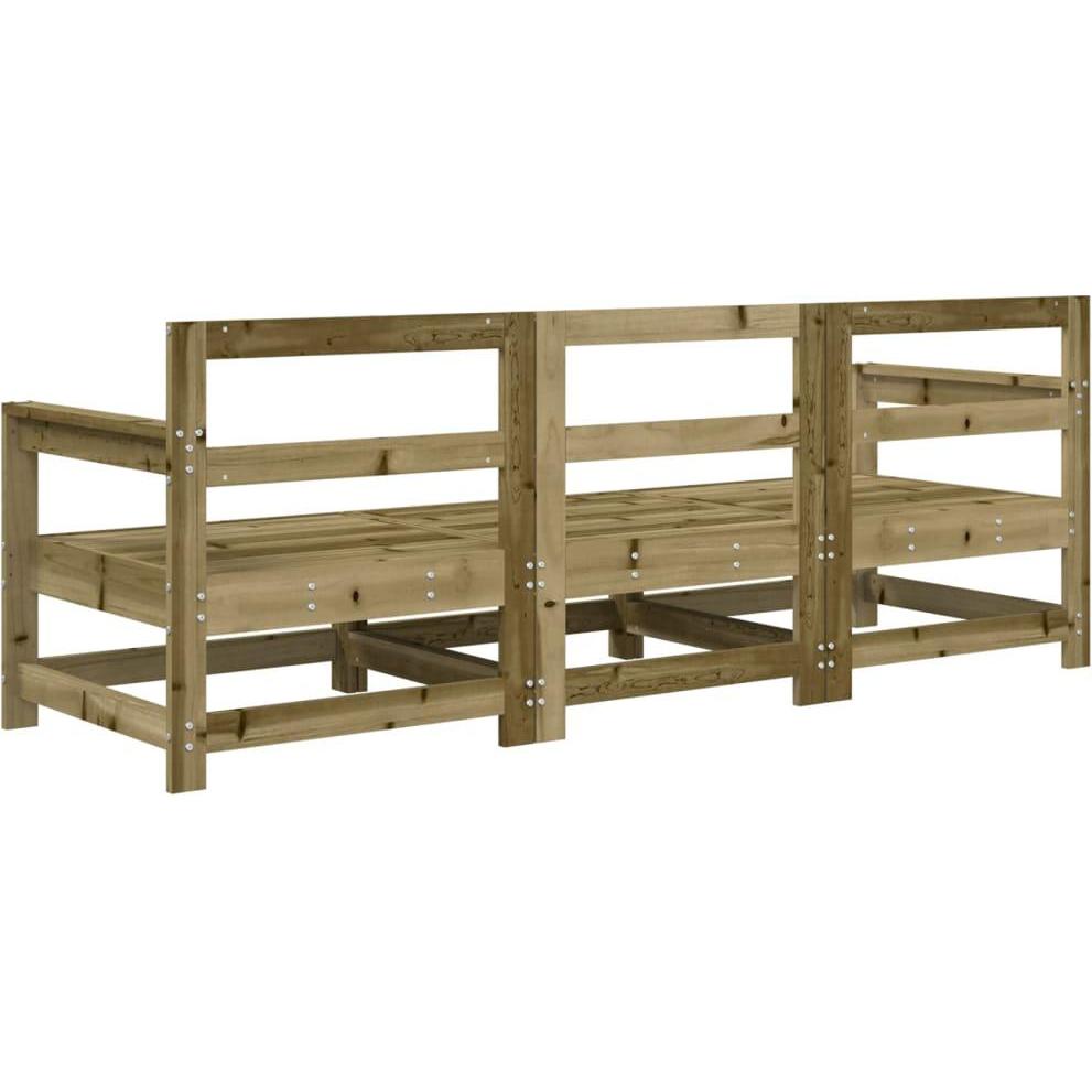 Thumbnail - VidaXL, Gartenlounge, 3-tlg. Garten-Lounge-Set Kiefernholz Imprägniert,Material