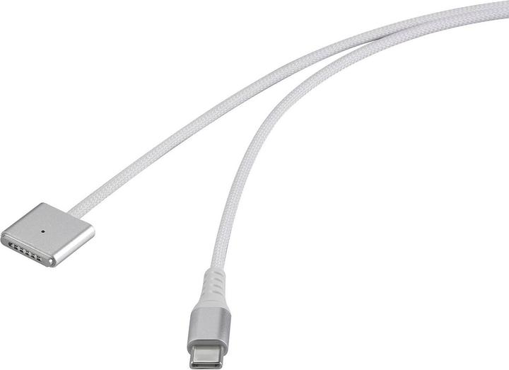 Renkforce USB-Ladekabel Magsafe 3 USB-C®, Magsafe 3 2.00 m Weiss magnetischer Ste (2 m, 140 W)