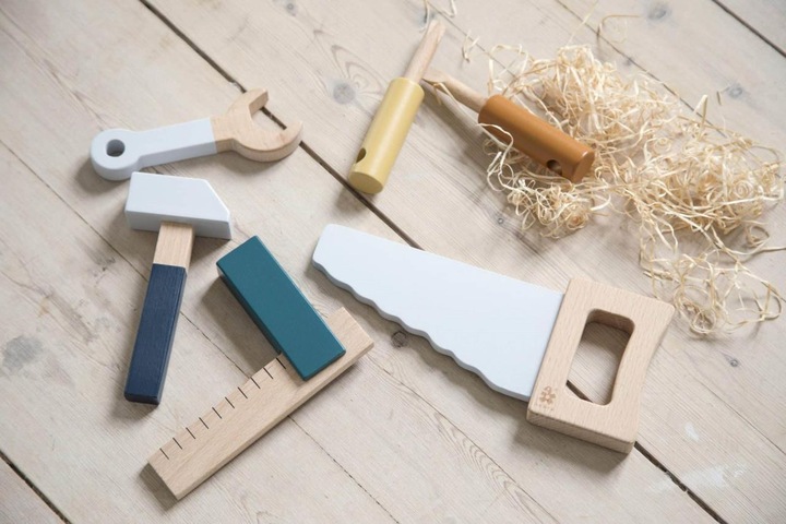 Actual product image Sebra Play wooden tool set Jetty