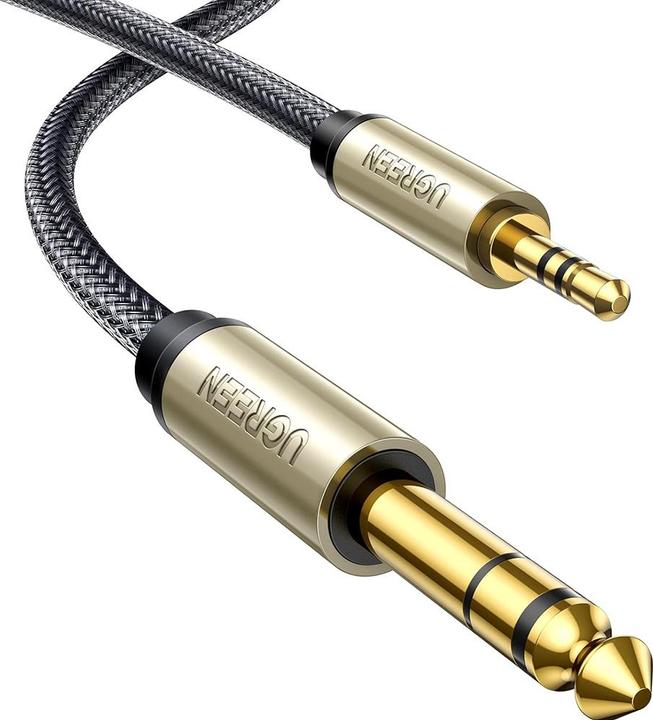 Ugreen AV127 Cavo jack da 3,5 mm per TRS - 2 m (grigio) (2 m, Jack 6,3 mm, Connettore da 3,5 mm (AUX))