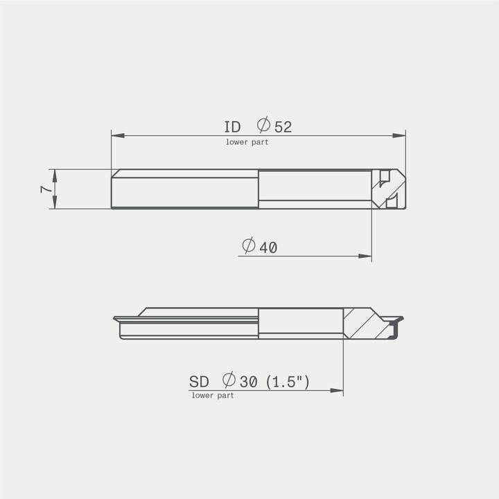 Actual product image Acros IS52/30 headset lower part