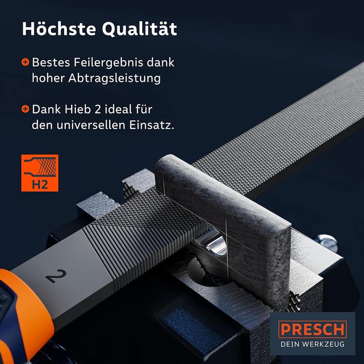 Actual product image Presch 6-teiliges Feilenset mit Hiebnummer 2 (Cut 2)