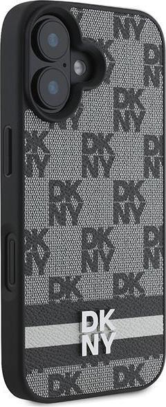 Actual product image DKNY DKHCP16SPCPTSSK iPhone 16 6.1" 6.1" czarny/black hardcase Checkered Pattern & Printed Stripes (Apple iPhone 16)