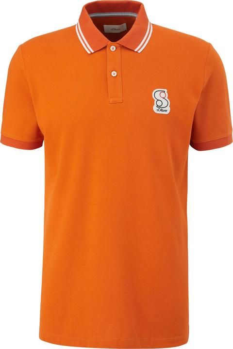 Produktbild s.Oliver Polo-Shirt Poloshirt mit Labelpatch (S)