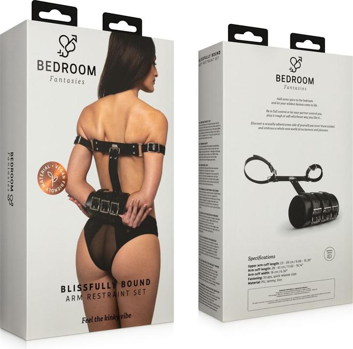 Actual product image Bedroom Fantasies Blissfully Bound Arm Restraint Set - Black