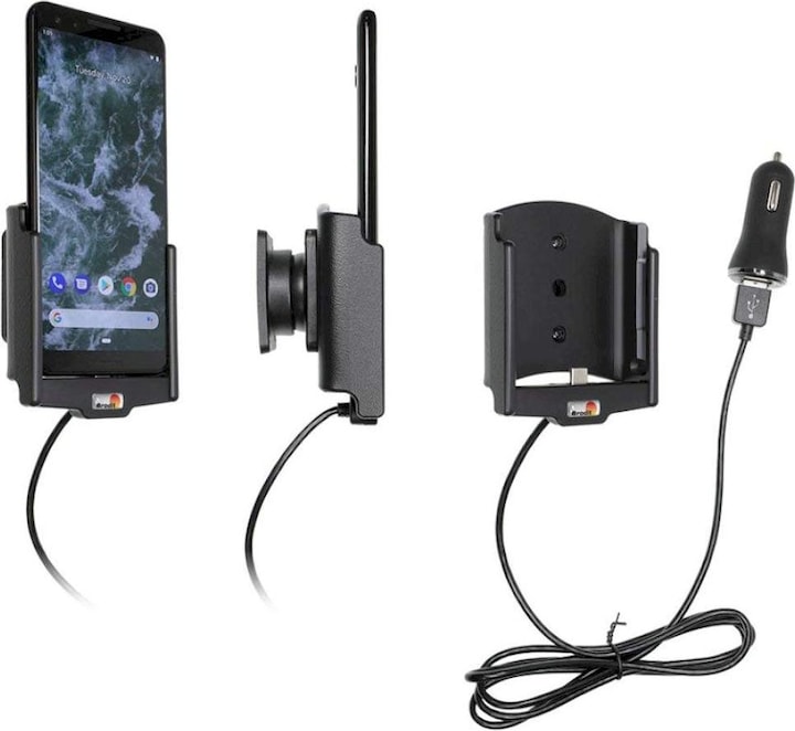 Actual product image Brodit PDA holder active Google Pixel 3 with USB cable