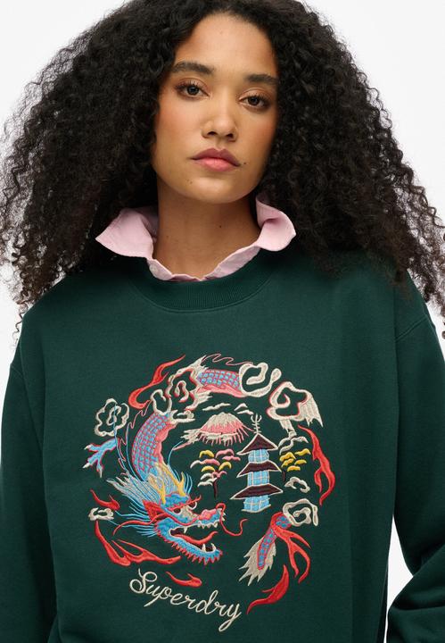 Produktbild Superdry Lässiges Suika Sweatshirt mit Rundhalsausschnitt und Stickerei (XS)