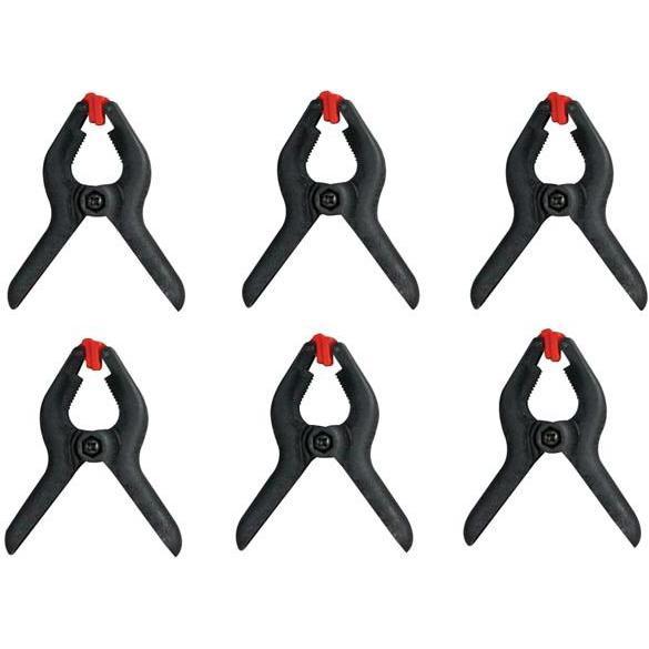 Velleman, Schraubstock + Zwinge, FEDERZWINGEN-SET - 2.5" - NYLON - 6-tlg. (25 mm)