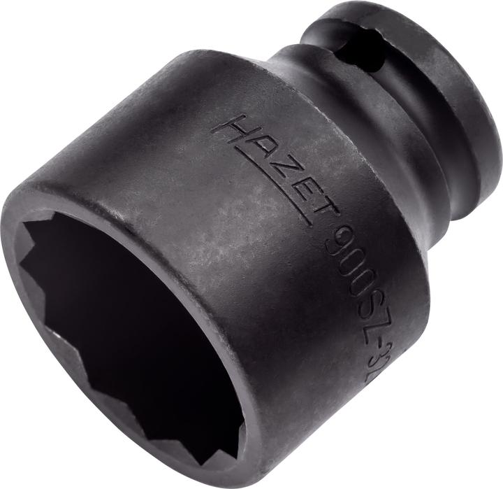 Actual product image HAZET Impact socket ∙ 12-point 900SZ-32 ∙ Square, hollow 12.5 mm (1/2 inch) ∙ Outside 12-point trac… (32 mm)