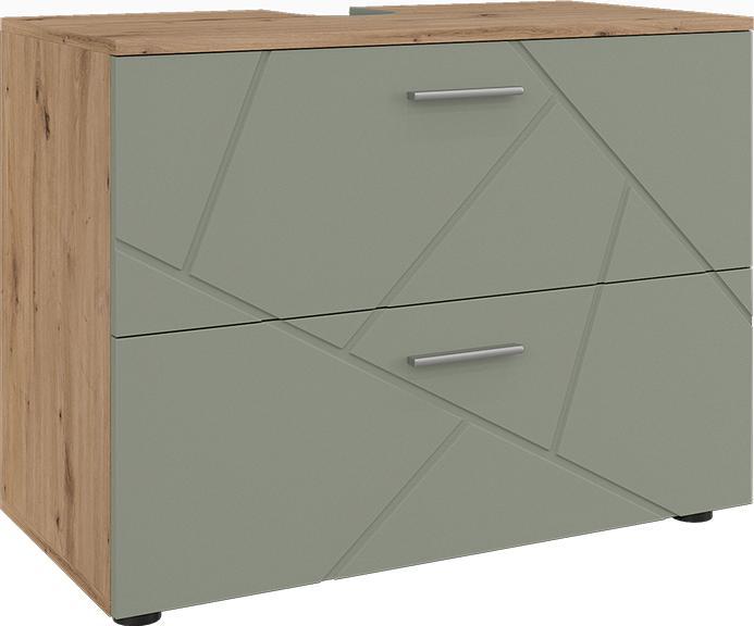 Produktbild Vicco Waschbeckenunterschrank Irma, Salbeigrün/Artisan, 80 x 58.6 cm mit Schubladen (80 x 41 x 58.60 cm)
