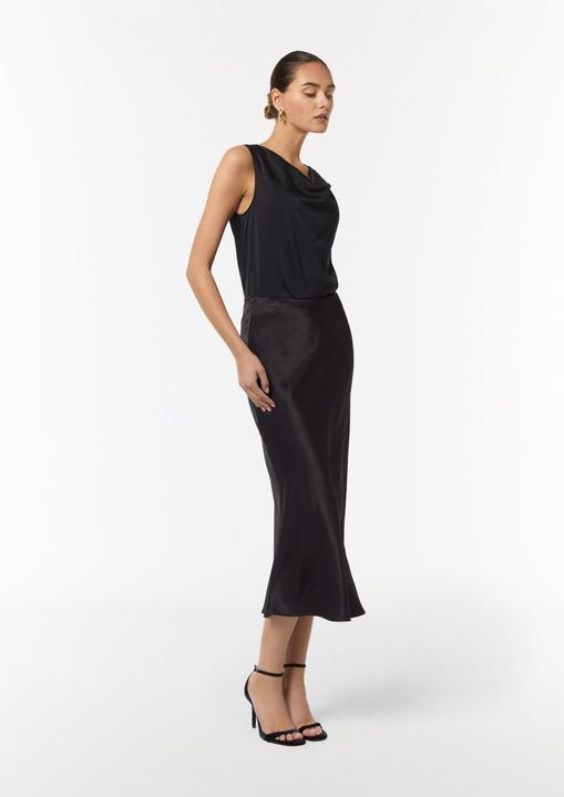 Actual product image Comma Bluse Satiniertes Blusentop mit Wasserfall-Ausschnitt (36)
