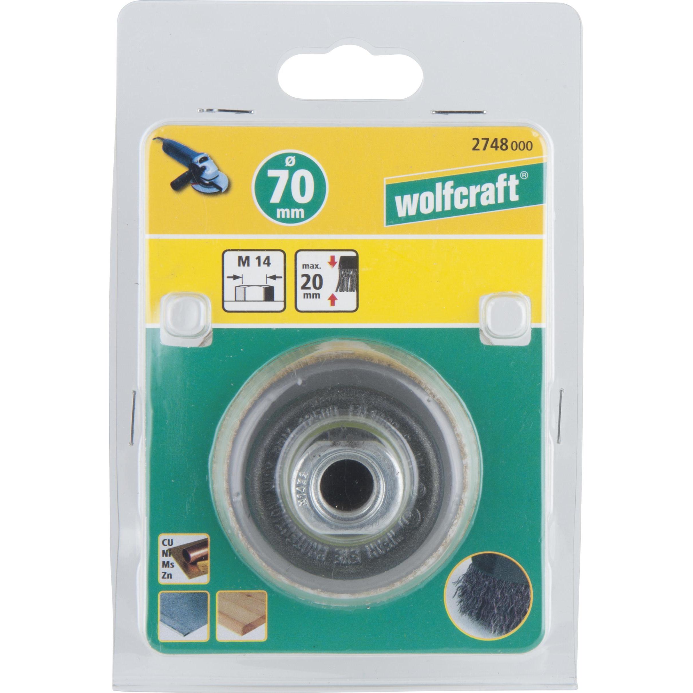 Thumbnail - wolfcraft, Schleifmittel, 1 Topf-Drahtbürste