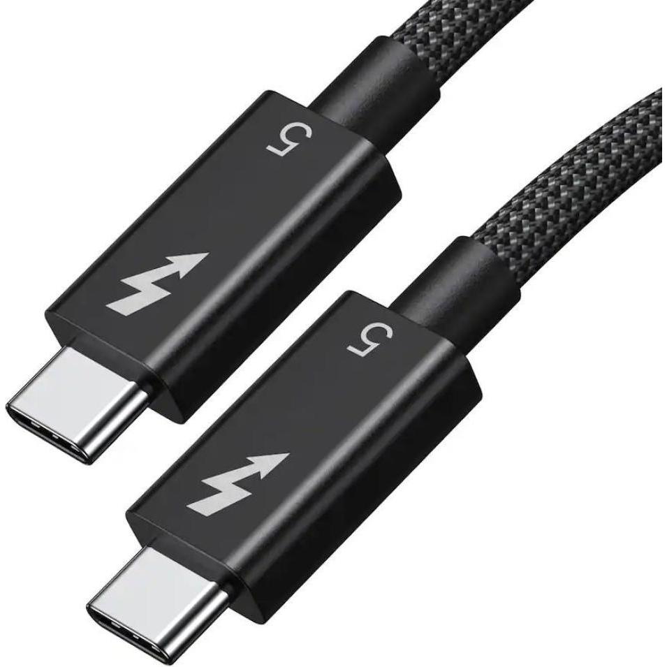 PowerGuard Thunderbolt 5 Nylon Braid 1.5m 80 Gbps 240 Watt 8K USB4 (1.50 m, 240 W), Cavo USB