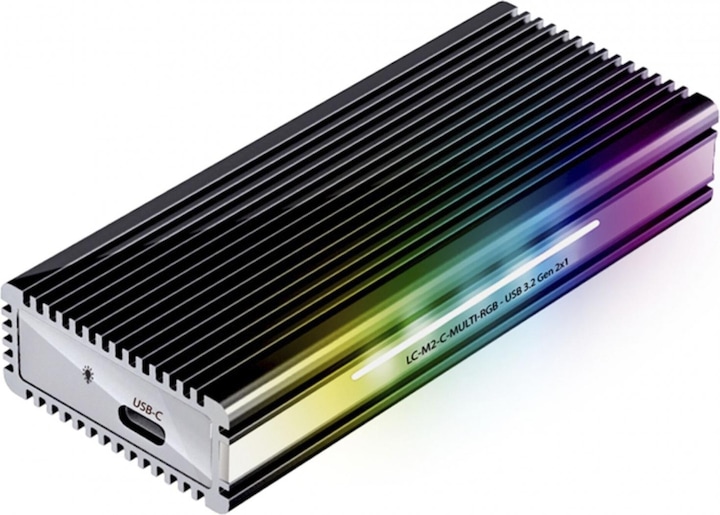 Actual product image LC-Power External housing LC-M2-C-MULTI-RGB M.2 (M.2 2242, M.2 2260, M.2 2280)