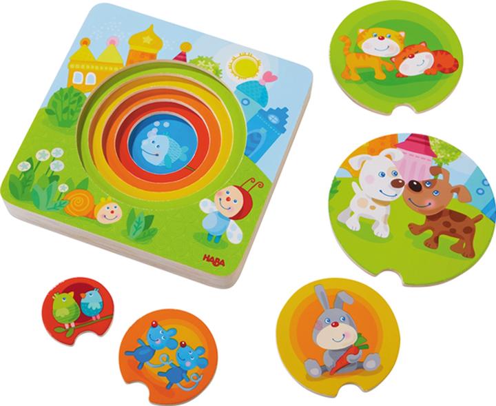 Immagine prodotto Haba Puzzle di legno bambini animali colorati (5 pezzi)
