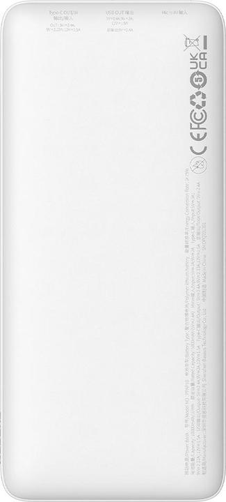 Actual product image Baseus Airpow 10000mAh 20W powerbank (white) (10000 mAh, 20 W, 37 Wh)