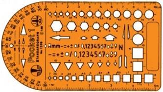Standardgraph Stencil combination stencil Pocket