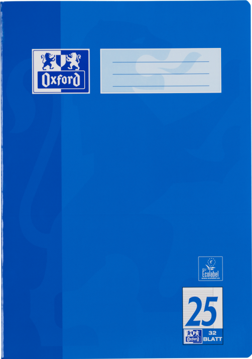 Actual product image Oxford Exercise book, A4, ruling 25 (A4, Lined, Hardcover)