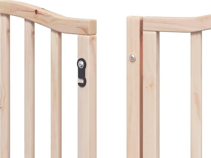 Produktbild vidaXL Hundetor mit Tür Faltbar Absperrgitter Hunde Schutzgitter 9-tlg. Holz (50 cm)