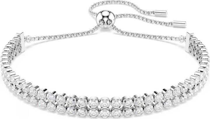 Swarovski Matrix Tennis Armband Rundschliff Weiss (24 cm, Metallo Swarovski)
