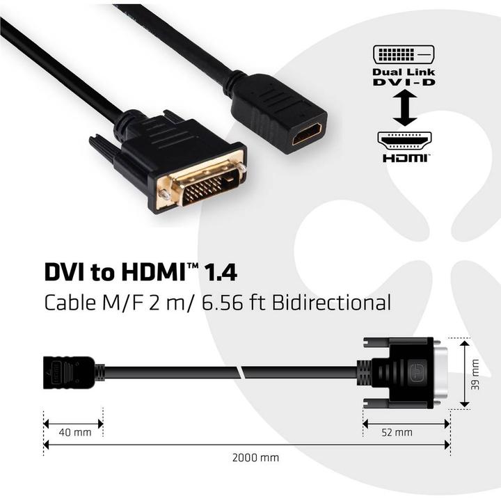 Actual product image Club 3D CAC-1010 DisplayPort to Dual Link DVI-I active adapter (6.10 cm)