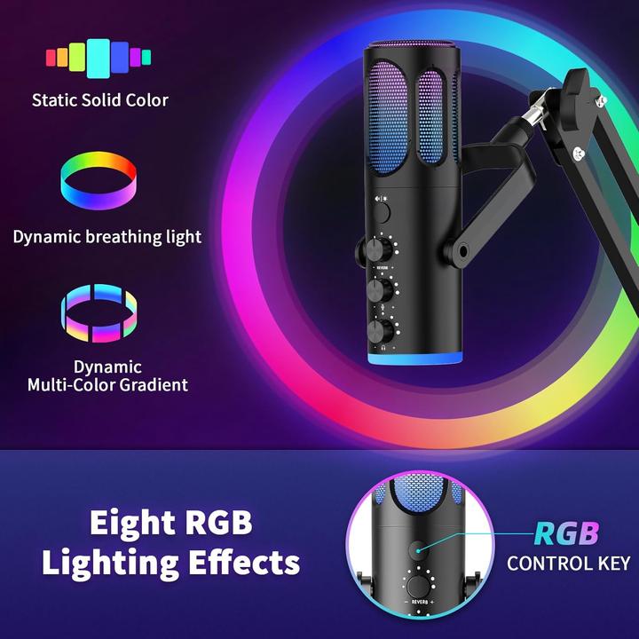 Produktbild Ortizan Gaming Mikrofon C1 mit USB und Noise Cancellation