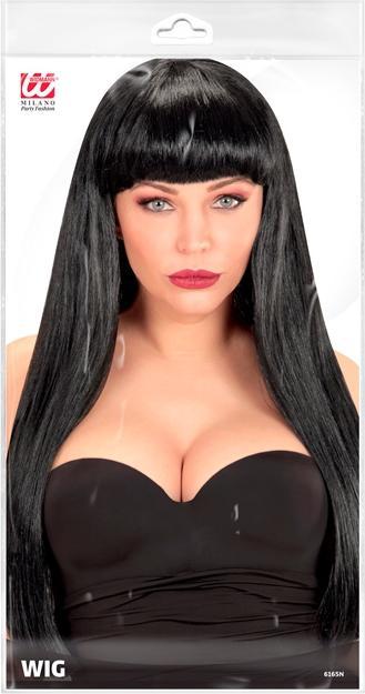 Produktbild Widmann Julia Langhaar Perücke mit Pony schwarz für Damen (One Size)