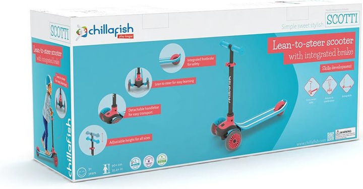 Actual product image Chillafish Scotti 3-wheel scooter with brake