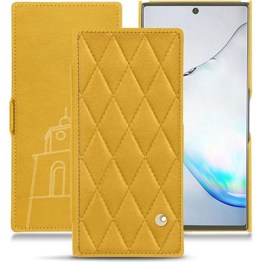 Noreve Lederschutzhülle horizontal (Samsung Galaxy Note 10+), Smartphone Hülle, Orange