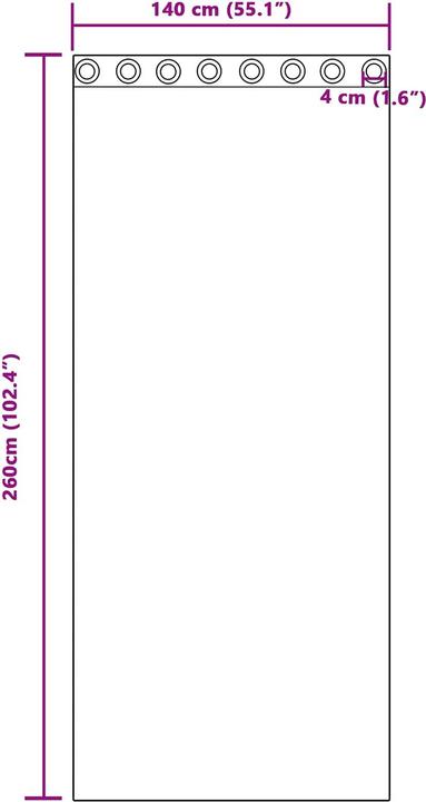 Produktbild vidaXL Vorhänge (140 x 260 cm)