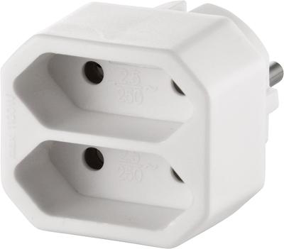 Basetech 1596298 1 socket outlet distributor white (2 x)