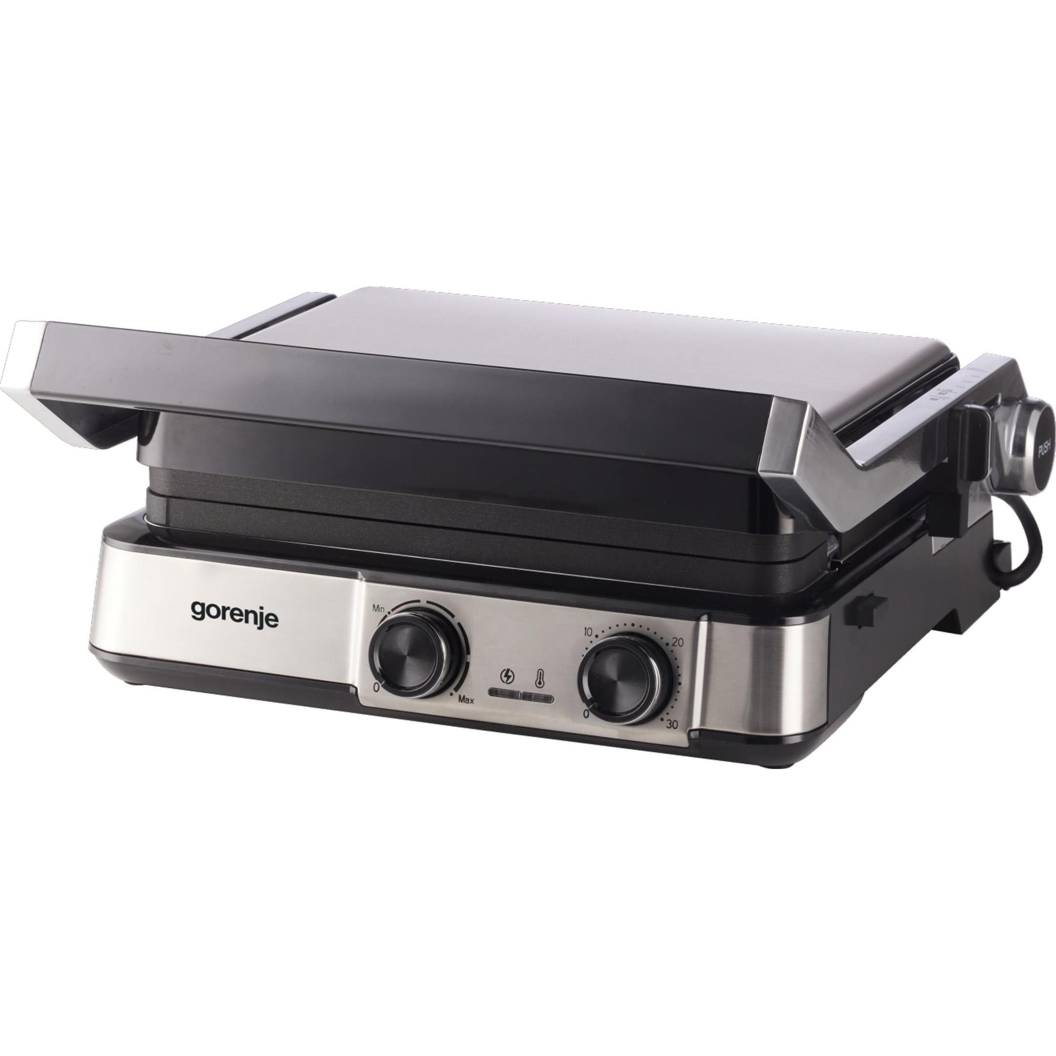 Gorenje Table grill GCG2000MT Multifunctional Grill, Fixed plates, Black , Griglia a contatto, Nero