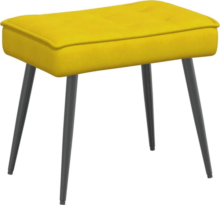 Immagine prodotto VidaXL Poltrona relax con sgabello poltrona in velluto giallo poltrona con sgabello