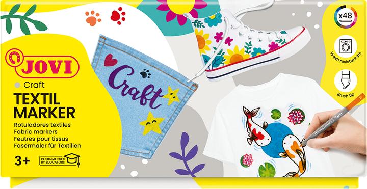 Actual product image Jovi Textile marker Jovidecor textile PU=48 pieces assorted colours (12 colours, 4.80 mm, 48 x)