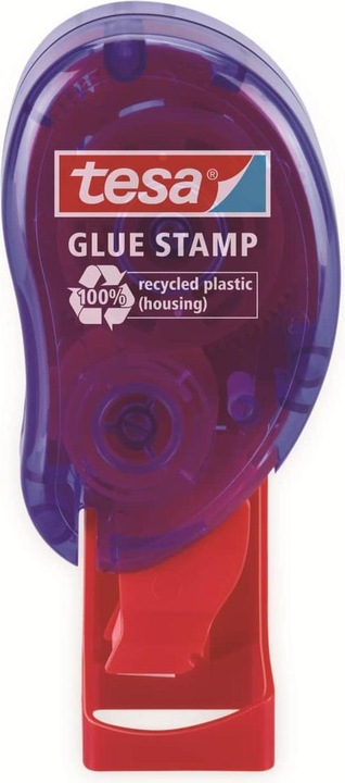 Produktbild tesa Klebestempel ecoLogo, doppelseitige Klebepads zum schnellen Verkleben von Papier, Pappe & Fotos